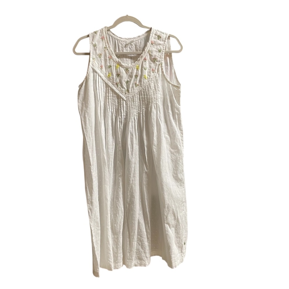 Women's Vintage Handprint Sleeveless Nightgown Size L